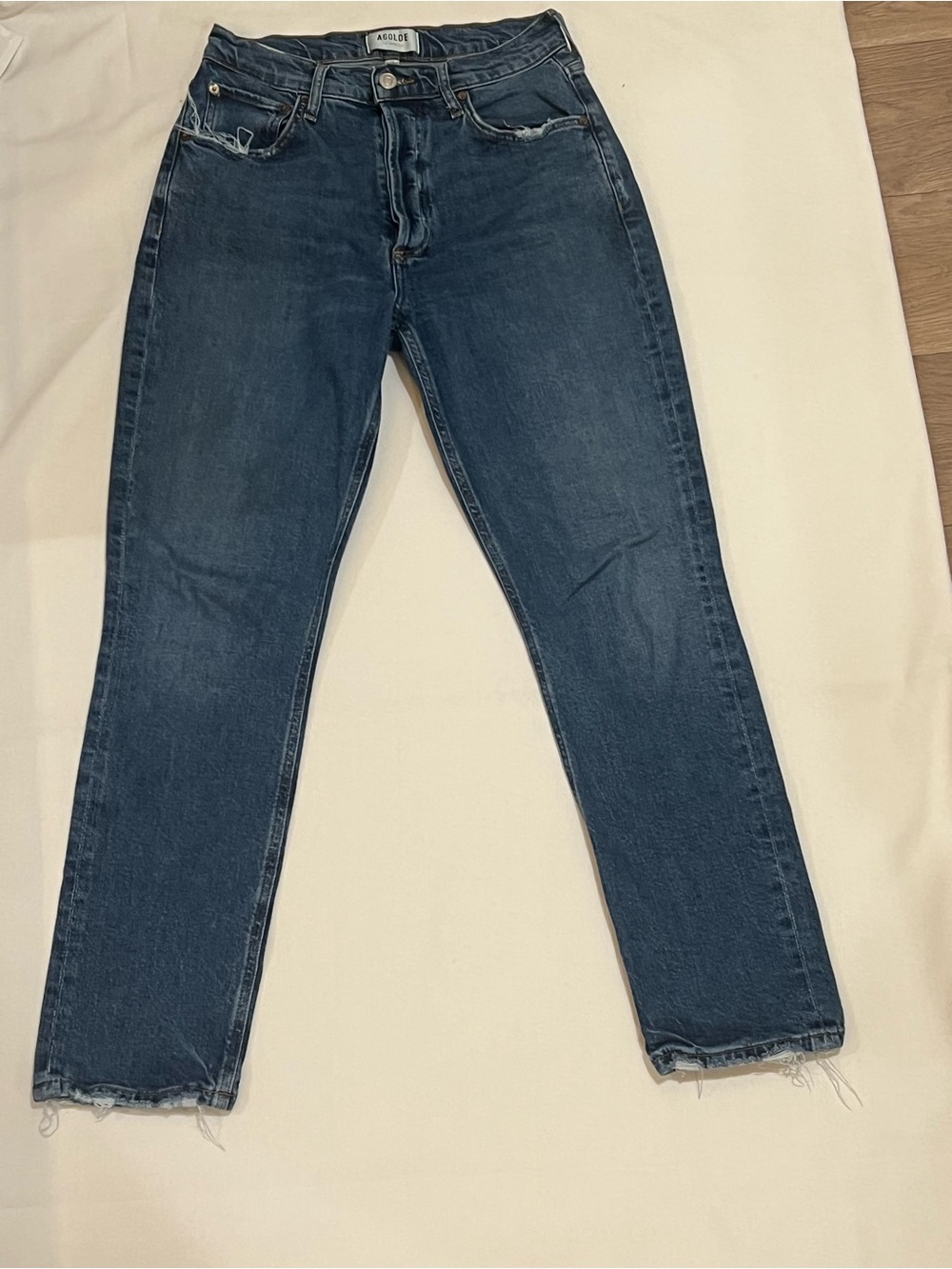 Agolde women’s Straight Jeans in Dark Indigo